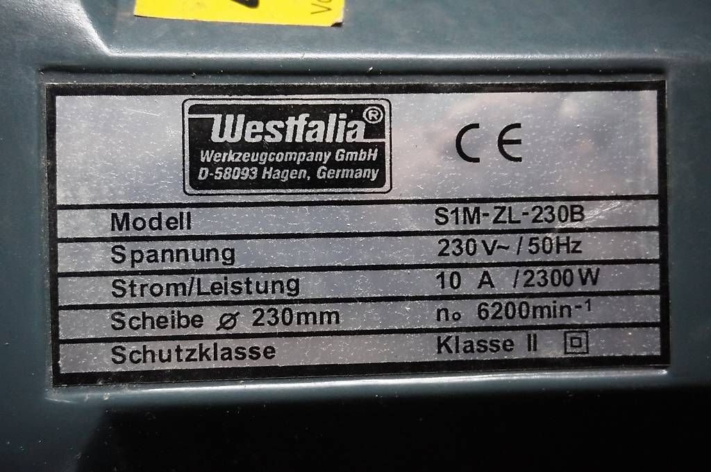 Westfalia Toutes les machines: Westfalia Winkelschleifer – D'occasion à Kräiligen par bero65 2