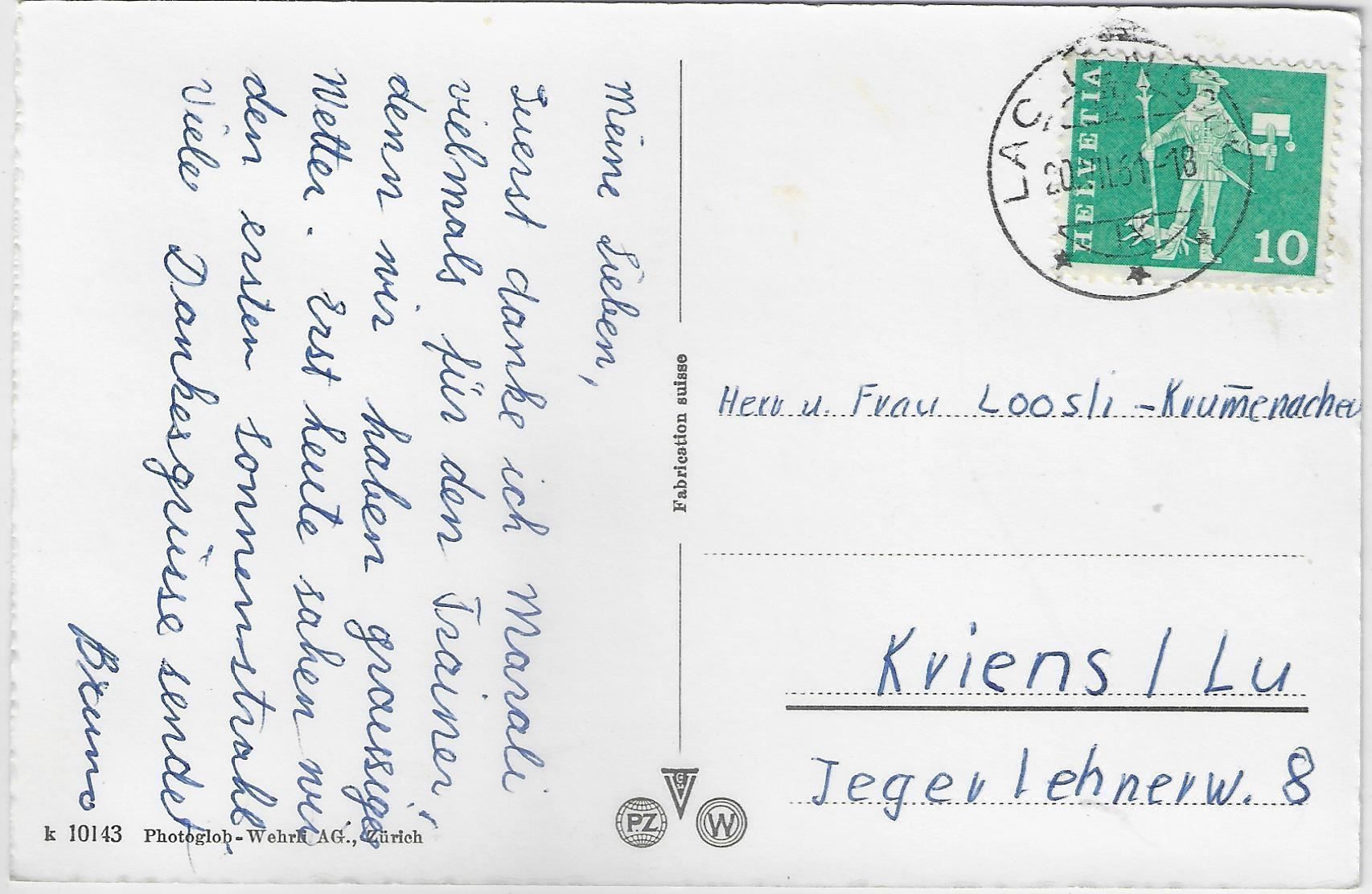 Cartoline postali: Lachen SZ - Bahnhof, Flugaufnahme – Usato da Ettingen venduto da Kartenplanet 1