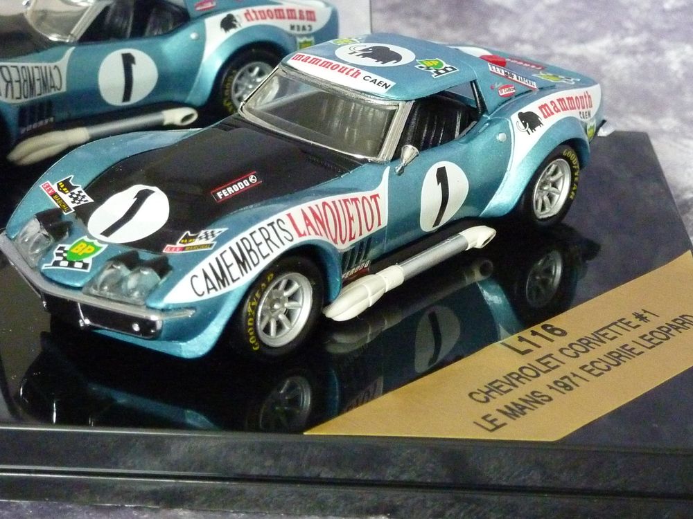 Miniature Chevrolet Corvette Le Mans 60 N°2 - Heco Miniatures 1/43 Résine (Occasion)