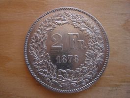(C1) 2 Franken 1878 VZ-UNZ