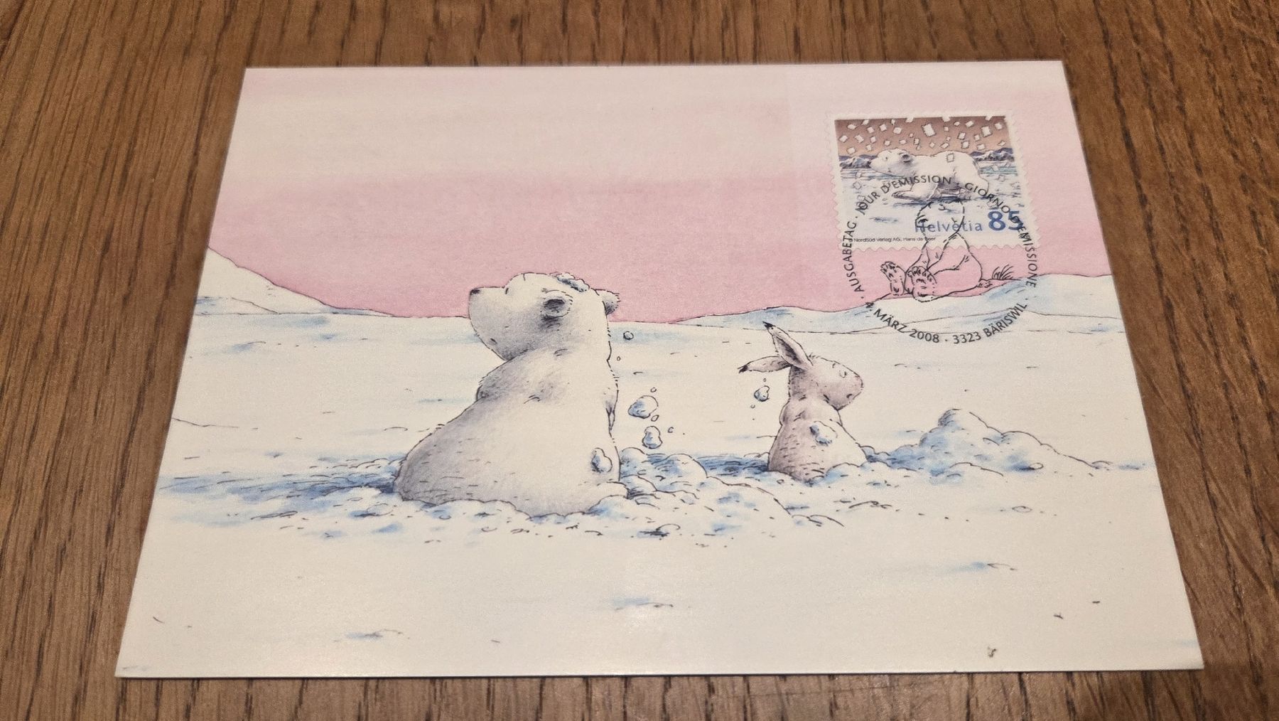 Tutti i francobolli: 2008 FDC Maximumkarte Der kleine Eisbär – Usato da Arni AG venduto da Moth68