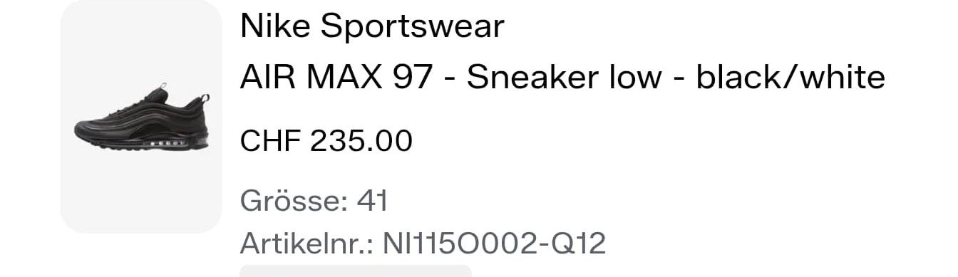 Nike Scarpe da uomo: AIR MAX 97 Gr 41 – Usato da Basel venduto da Treasurehunter 1