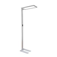 LED Büro Stehleuchte, Silber, 197 cm