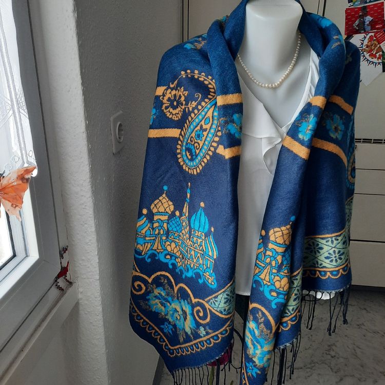 Schöner Grosser 100% Pashmina Schal Mit Fransen. (Gebraucht) In Hinwil