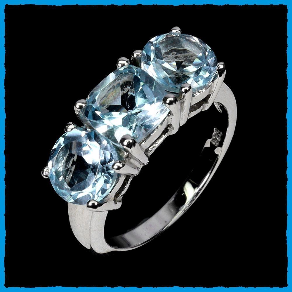 Anelli: Sky Blue Topas Ring 925 Silber – Nuovo e nell'imballaggio originale da Oberglatt ZH venduto da Goldfee1 1
