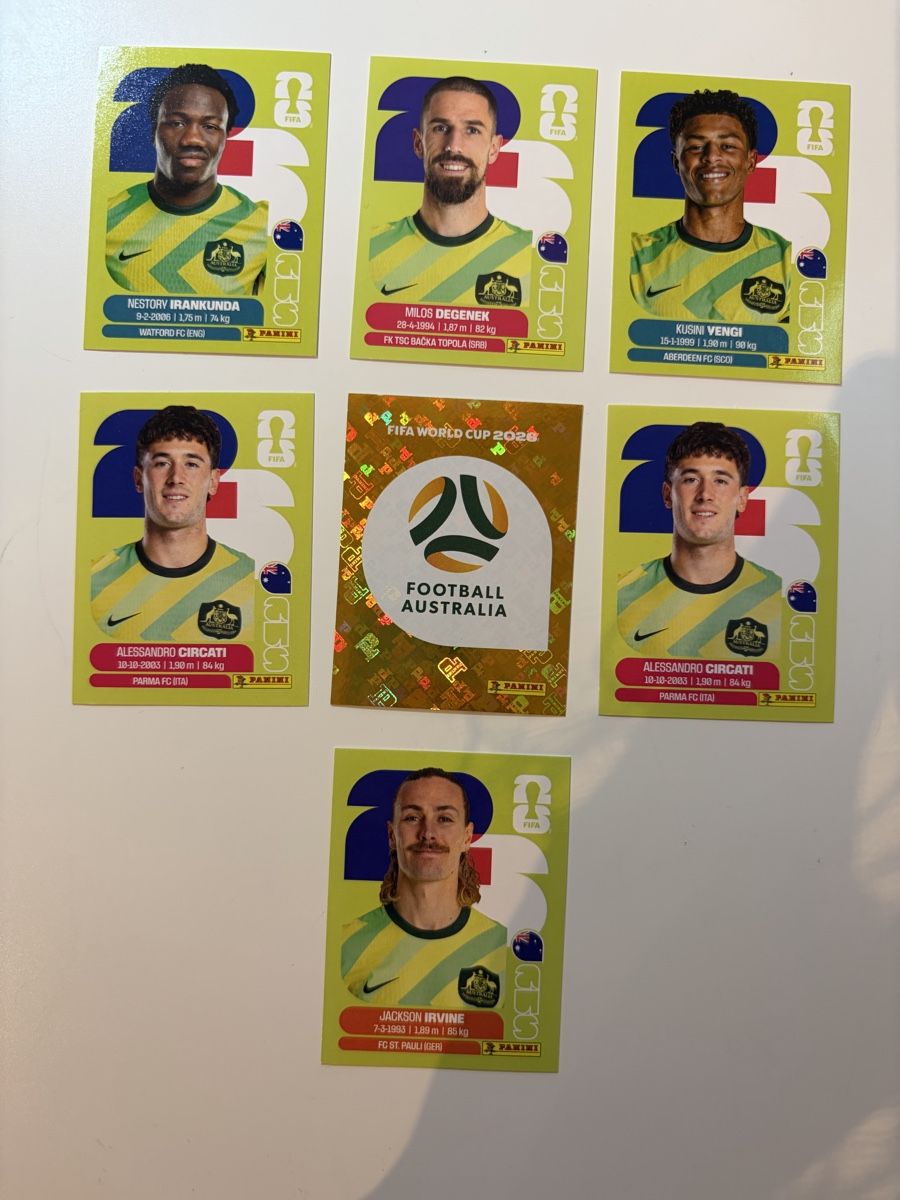 Panini Carte collezionabili: Panini FIFA Australien Sticker Set 7 Stk – Nuovo (secondo la descrizione) da Benglen venduto da Belen.abr