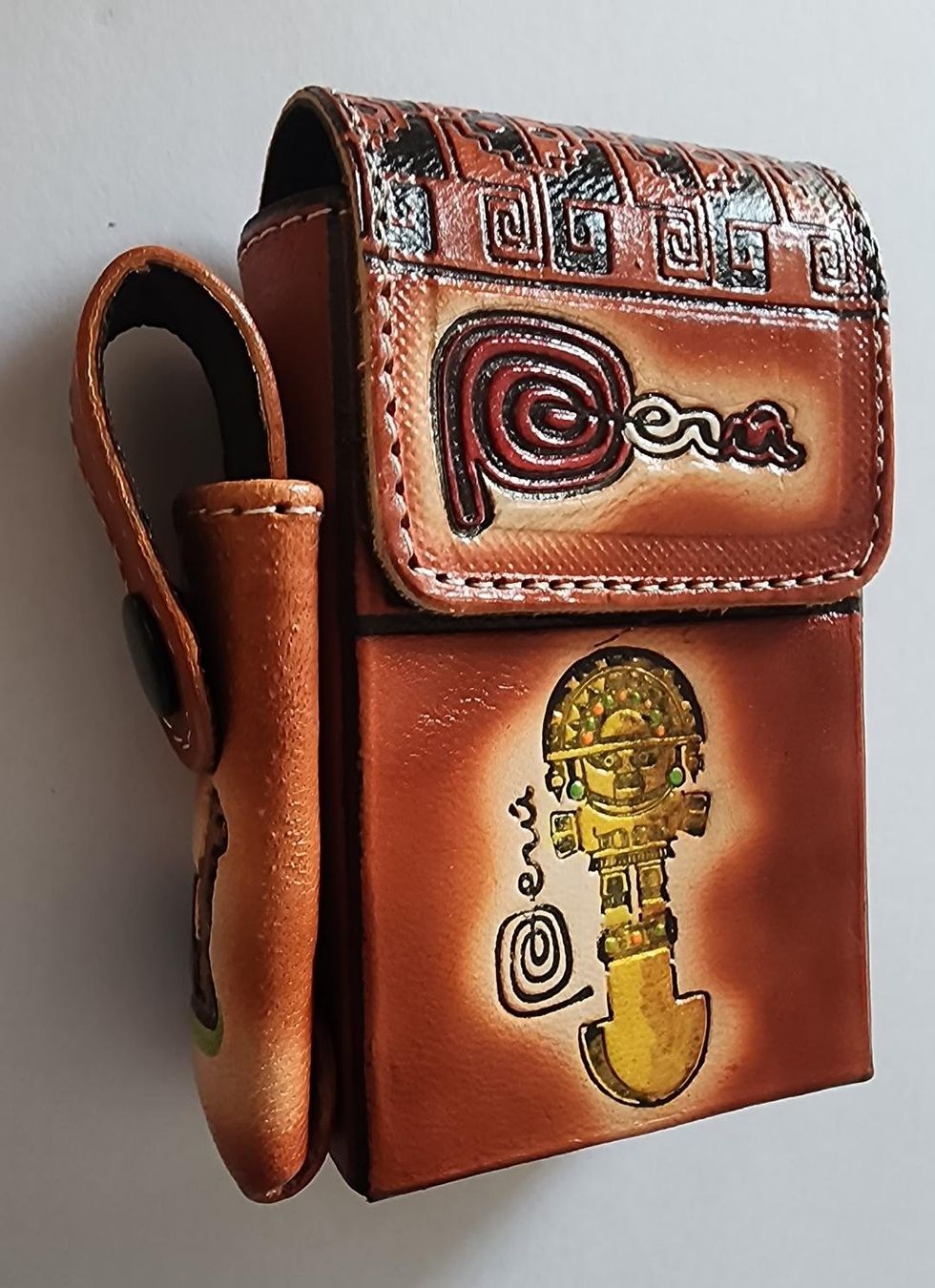 Altri Prodotti per fumatori: PERU: Zigaretten Etui aus Leder, NEU!! – Nuovo (secondo la descrizione) da Lima- Peru venduto da Alpaka-Haus 2