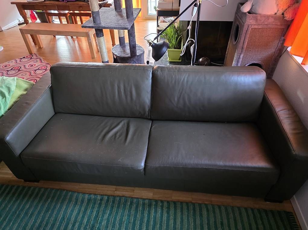 Musterring Sofas: Ledersofa Schlafcouch Musterring – D'occasion à Baden par Nbvc