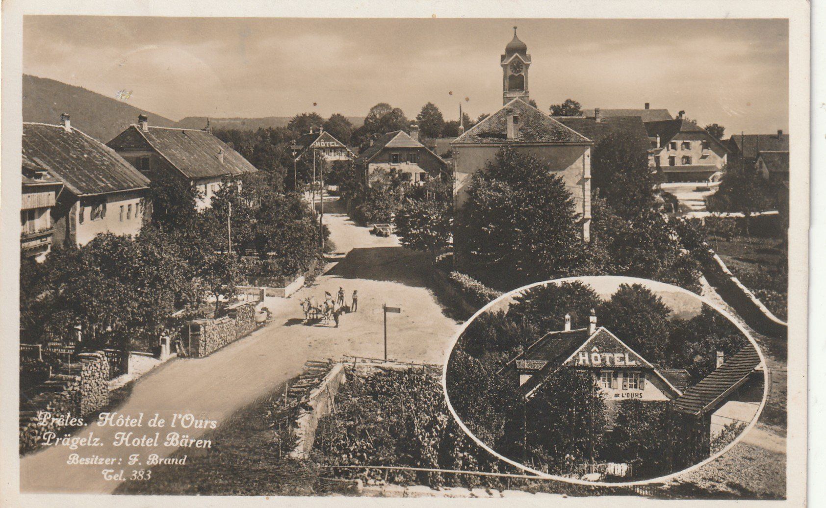 Cartoline postali: Preles Hotel de L`Ours – Usato da Rorschacherberg venduto da fratovi2