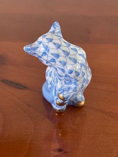 Herend Statuette: Katze Porzellanfigur Herend hellblau – Usato da Muri b. Bern venduto da dan_ss82 3