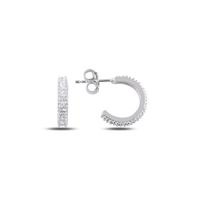 Ohrringe Creole Alliance Zirkon filigran 12mm 925 Silber