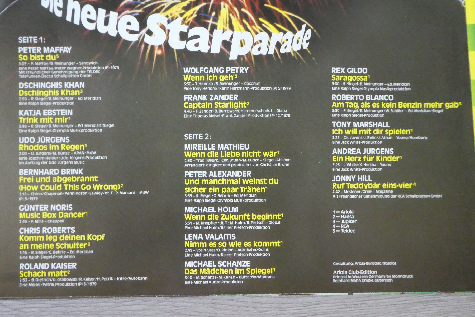 Vinyles: Super20, Die neue Starparade LP. – D'occasion à Andelfingen par Annegret06 1