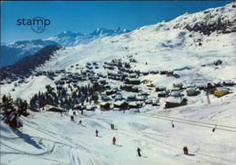 1980 AK Bettmeralp mit Skigebiet Blausee