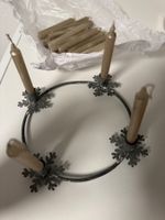 Mini Adventskranz mit Kerzen
