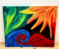 Bild "Elemente" Acrylfarbe 55x45