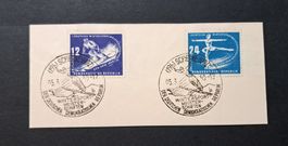 DDR 1950 Wintersportmeisterschaften Spezialstempel