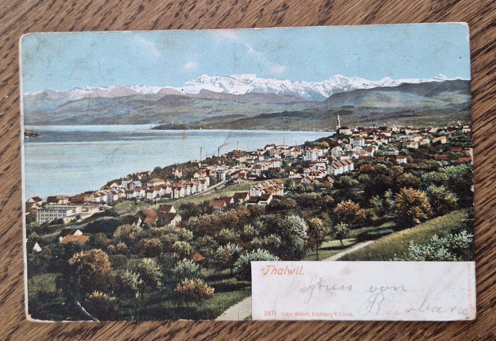 Ansichtskarten: Thalwil 1902 – Gebraucht aus Ebikon von Donar50