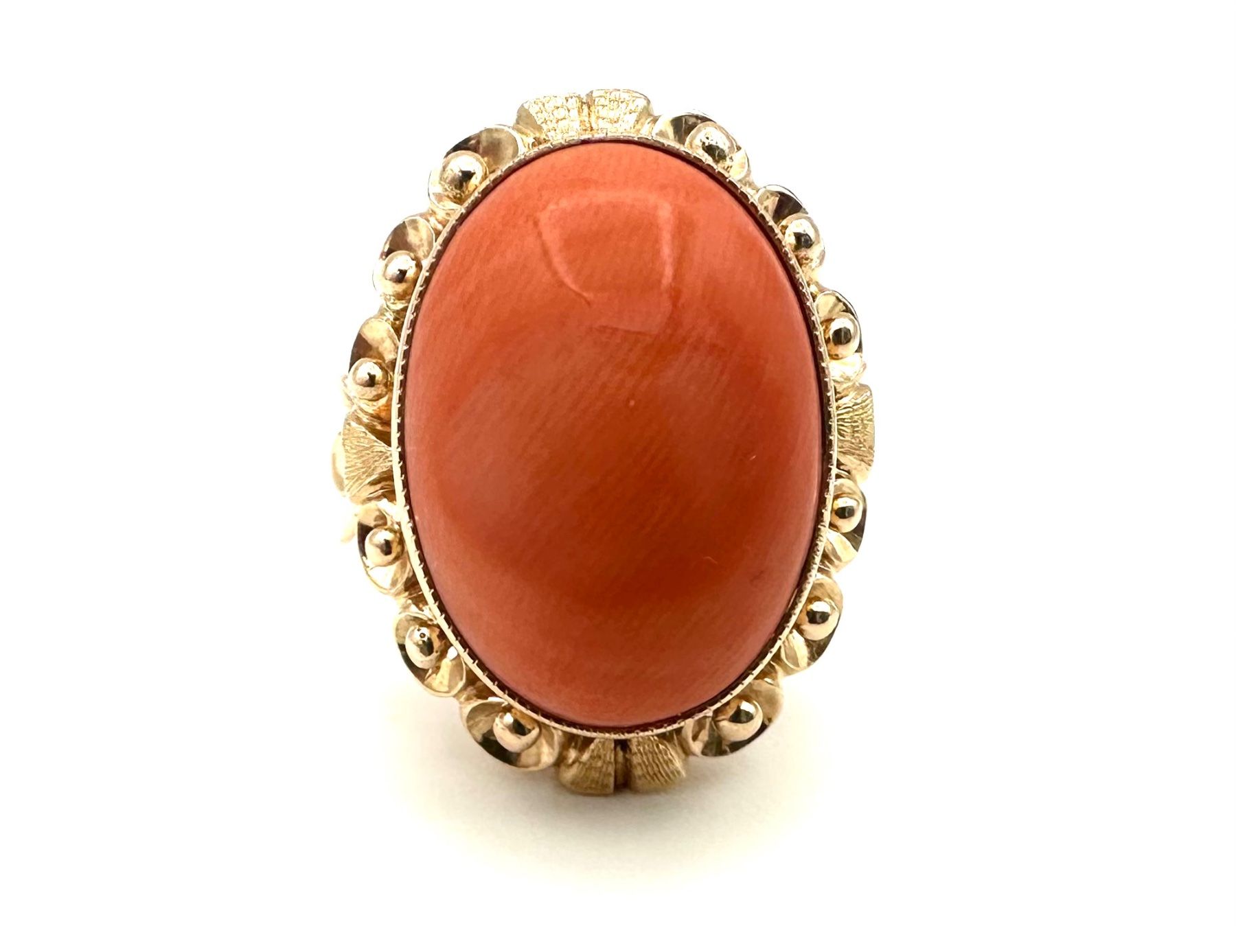 Anelli: Bague vintage or et corail – Usato da Renens VD venduto da Diademe.sarl 4