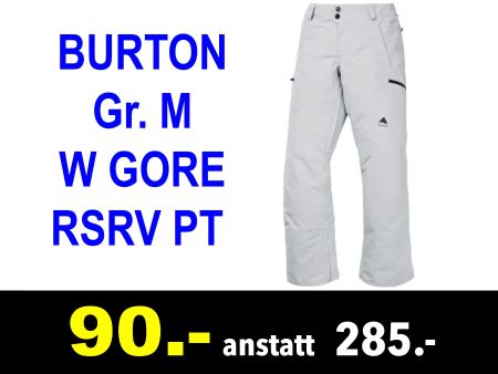 🔴  Snowboardhose BURTON Gr. M W GORE RSRV PT /323B