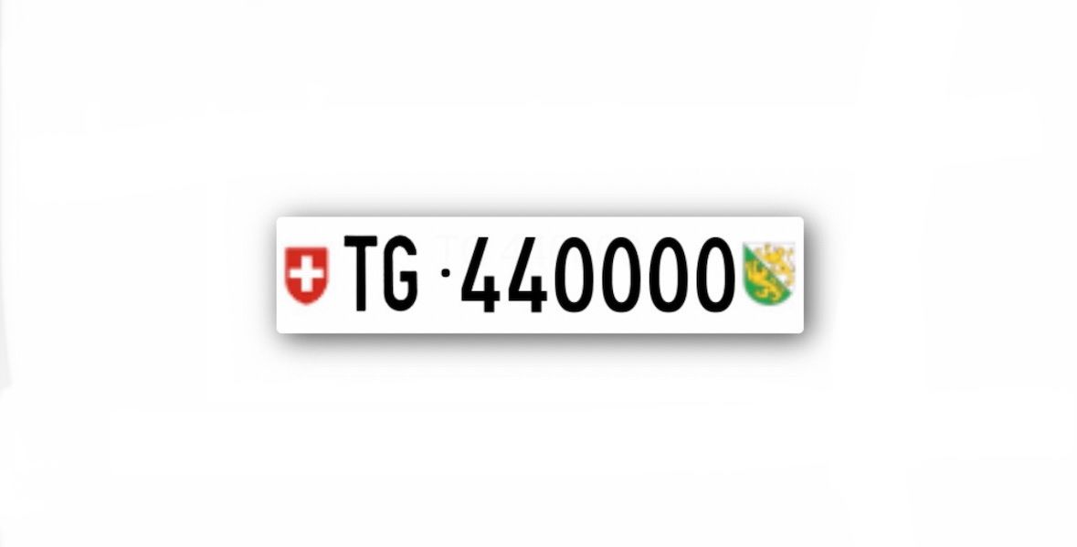 Kontrollschild TG 440000 (Neu und originalverpackt) in Felben ...