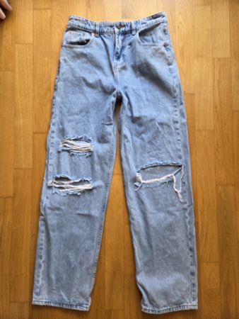 Coole Jeans, Wide Leg, helle Waschung, Top!
