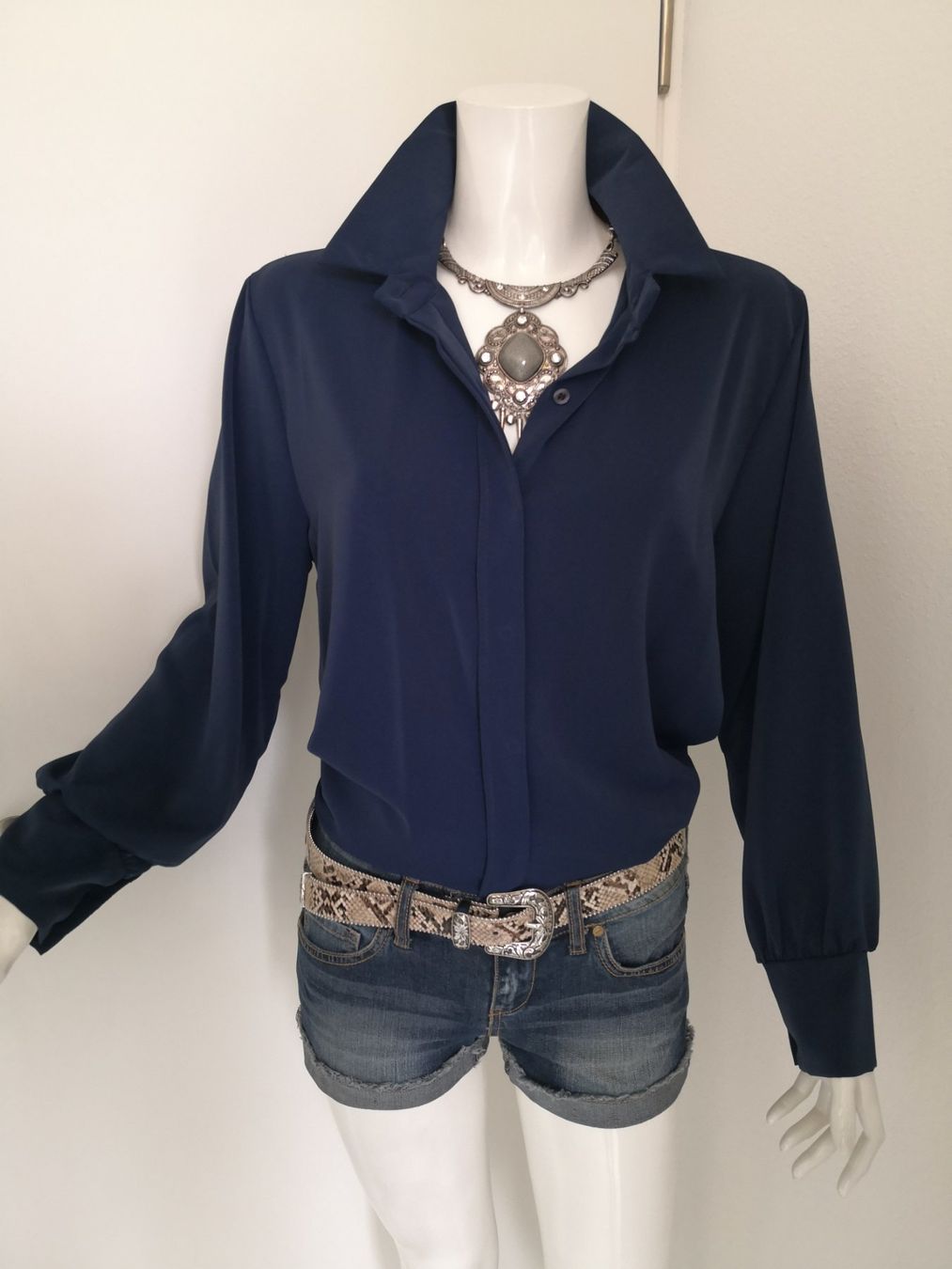 Mango Camicette: 🤩MANGO VISKOSE BLUSE BLAU, NEU – Nuovo (secondo la descrizione) da Olten venduto da Naja-Twins-Twins 6