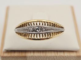 Gold 18 KT Ring Brillanten 750 Gold Gr 61
