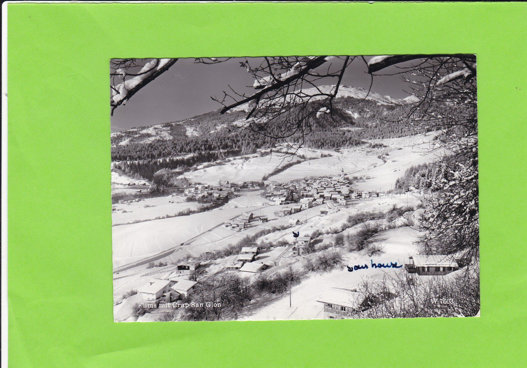 Cartoline postali: Flims mit Crap San Gion – Usato da St. Peterzell venduto da neckertal