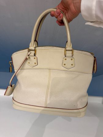 Louis Vuitton Handtasche weiss Leder inkl Portemonnaire