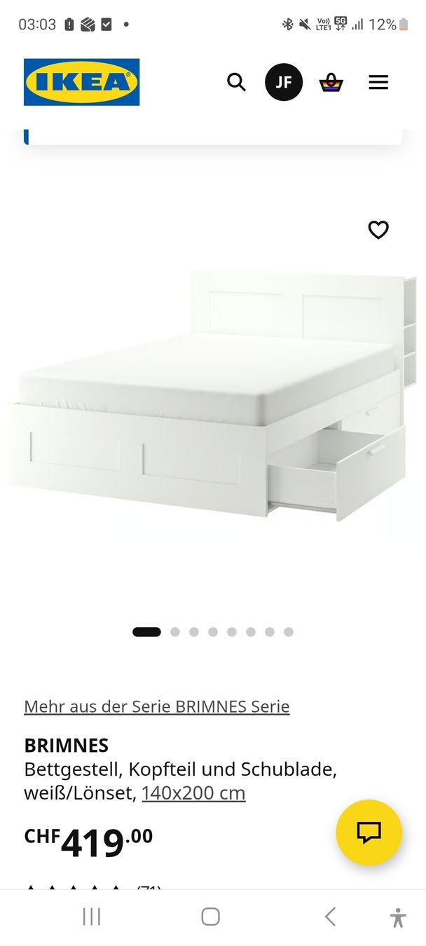 Ikea Letti: Brimes Ikea Bett 140x200 – Usato da Hettlingen venduto da Feldi98 2