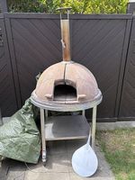 Mobiler Pizzaofen aus Schamottstein