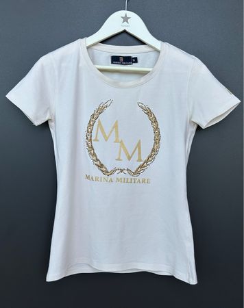 Marina Militare Rhinestone Logo T-Shirt