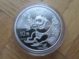 China 10 Yuan Panda Münze 1991 / 1Unze Silber selten