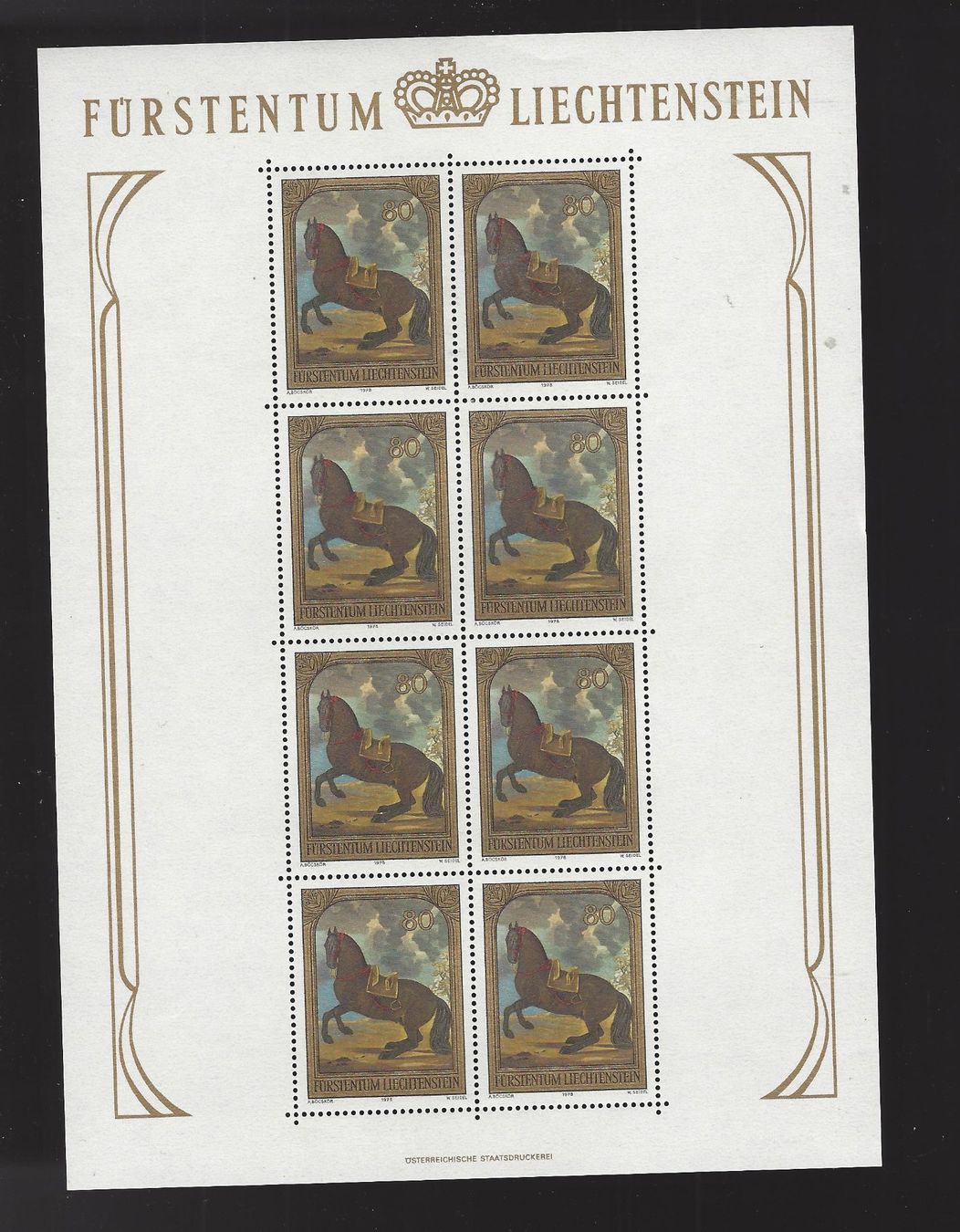 Alle Briefmarken: FL 1978 655-657  Bogen postfrisch ** – Neu (gemäss Beschreibung) aus Kriens von eiche50 1