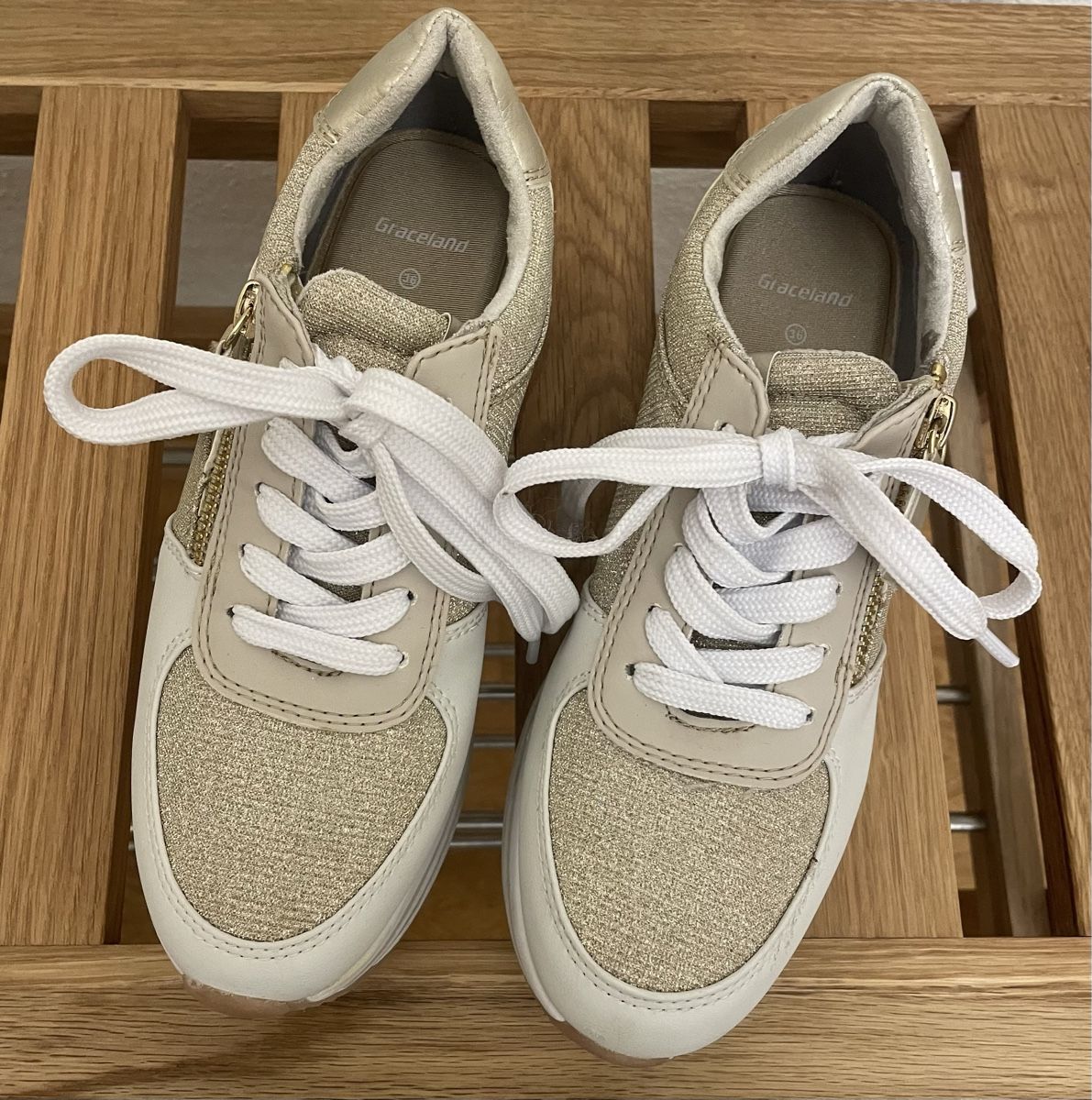 Graceland Damenschuhe: Graceland Sneaker Gold Glitzer Schuhe – Neu (gemäss Beschreibung) aus Eschenbach SG von Patri84 3