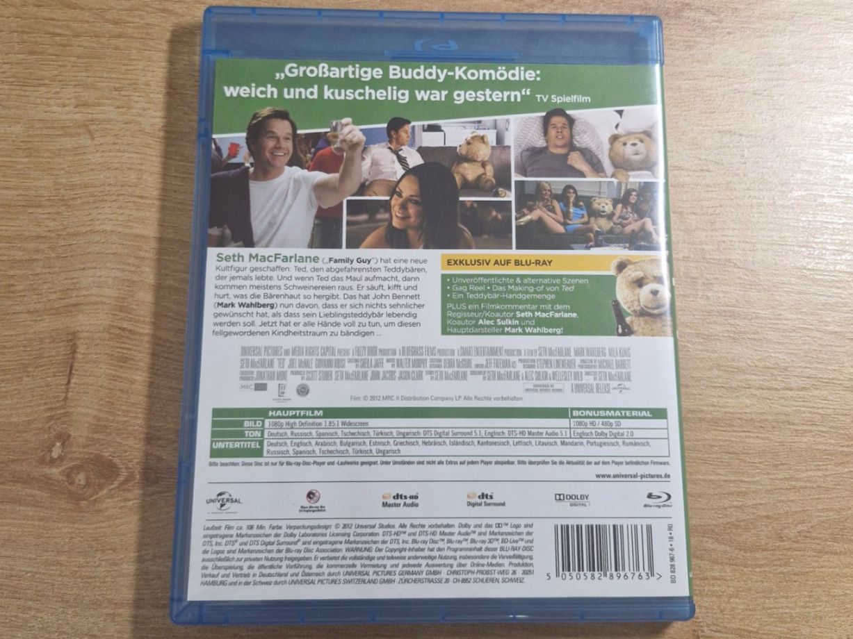 Alle DVDs: Ted (2012) RAR Bluray – Gebraucht aus Pfungen von Whitie 1