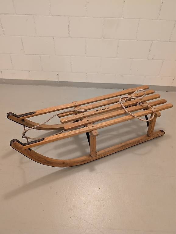 Slitta: Original Davoser Schlitten Holzschlitten Davos – Usato da Stachen venduto da maf_5cnd