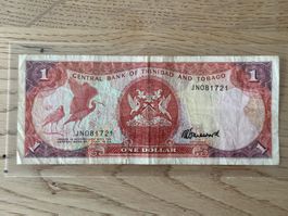 Seltene Trinidad und Tobago Note - 1 Dollar Schein!