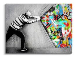 XXL 3er-Set Pop Art Leinwandbilder – Banksy inspired Art