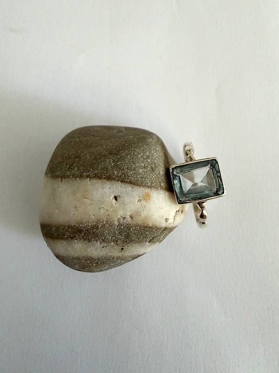 Ringe: Ring mit Blautopas - 925 Silber – Gebraucht aus Basel von nashylicious