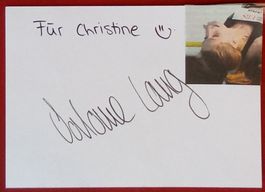 Salome Lang Autogramm signiert Karte 10x15cm