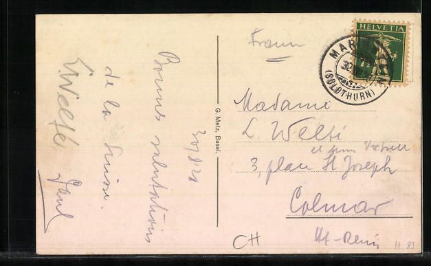 Cartoline postali: AK Mariastein, Am Kirchplatz – Usato da Berlin venduto da bartko-reher 1