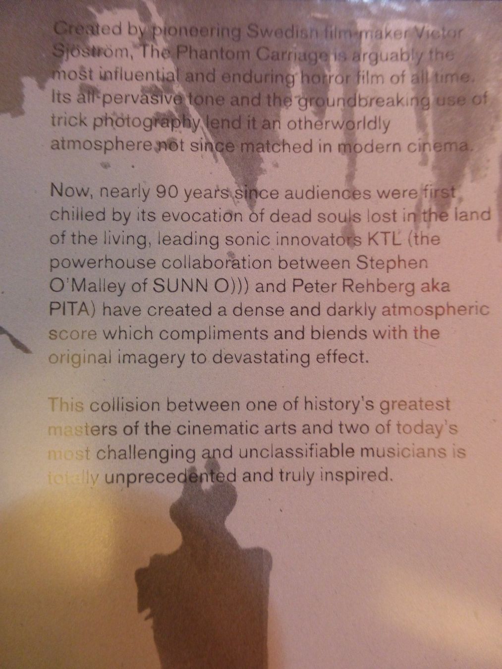 Tutti i DVDs: The phantom carriage KTL Edition Silent Horror DVD – Usato da Zumikon venduto da psisound 3