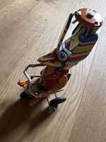 Blechspielzeug - Propeller-Ente auf dem Fahrrad