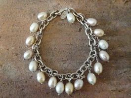 Armband Perlen / 925 Silber