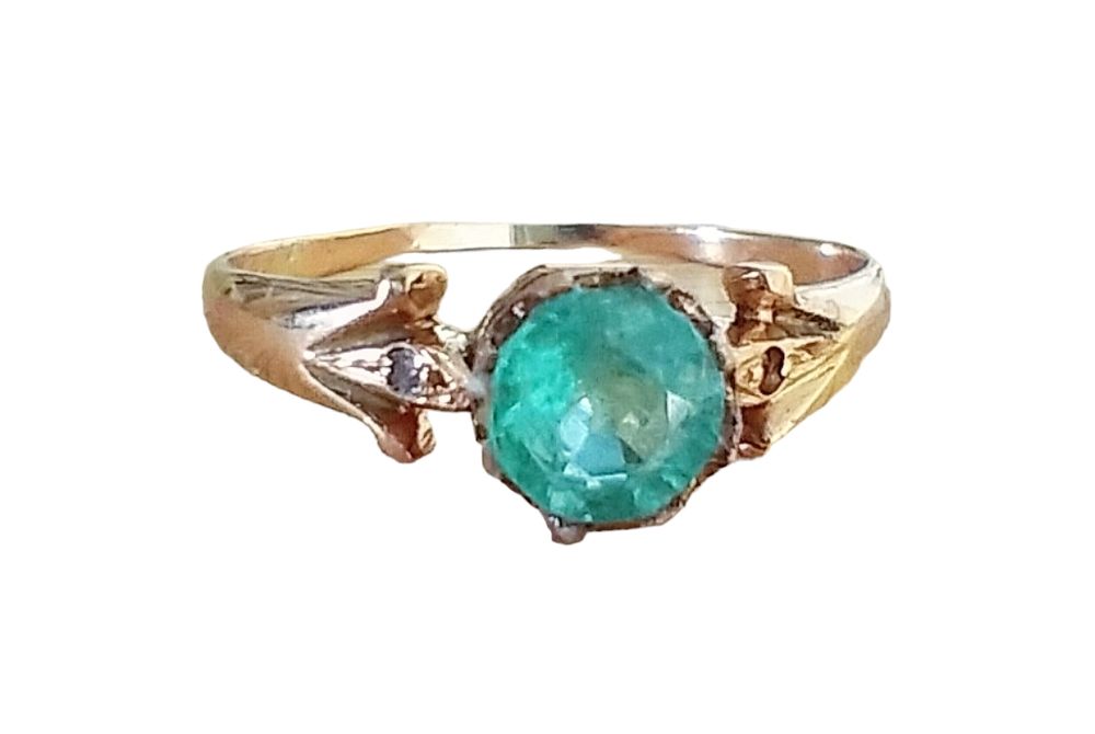 Smaragd Ring Gold Antik