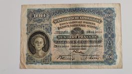 100 Franken 1938, Banknote Schweiz, (LP2)