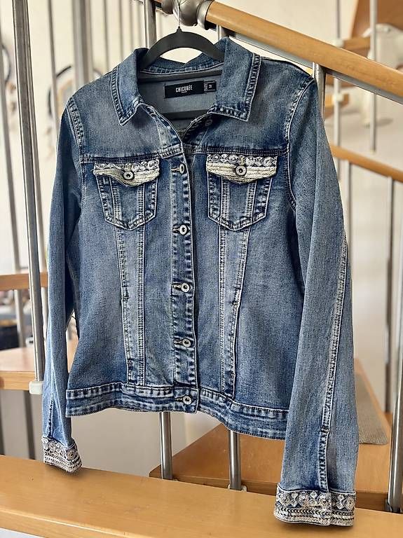 Giacche: Veste en jeans stretch à sequins T.M – Nuovo (secondo la descrizione) da Perroy venduto da barballalla