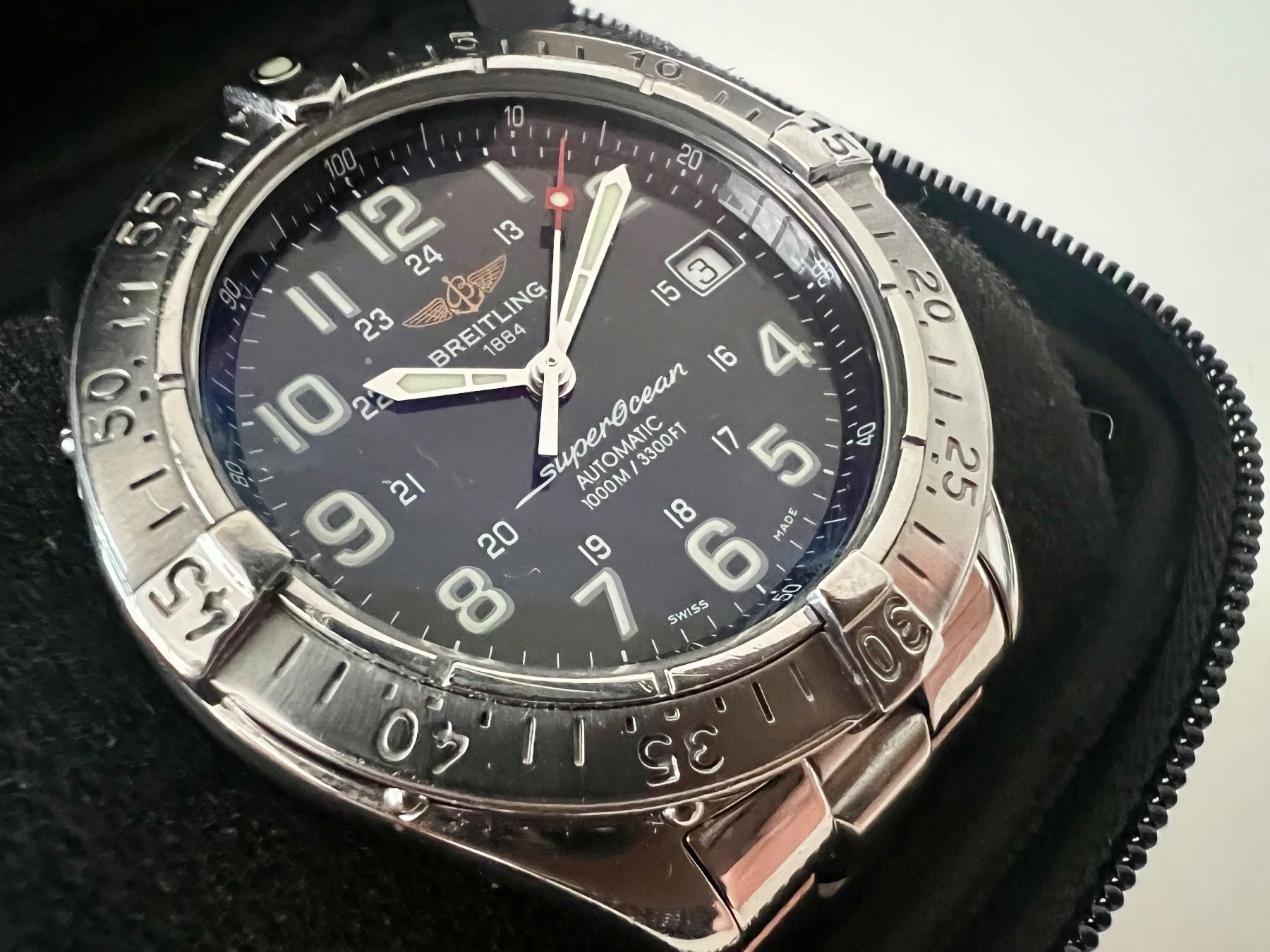 Breitling Orologi: BREITLING Superocean 1000 Automatic, A17340 + service box – Usato da Le Mont-sur-Lausanne venduto da LycaGallery 3