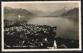 AK Chardonne, Chardonne et vue sur Vevey